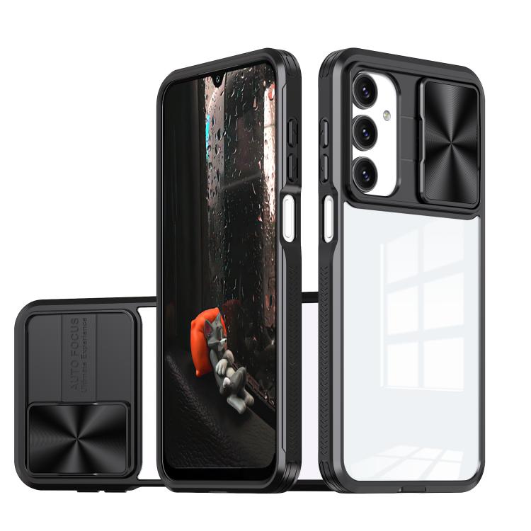 Clear Acrylic + PC + TPU Lens Sliding Cover Full Coverage Phone Case, For Samsung Galaxy A56 5G / A36 5G, For Samsung Galaxy A26 5G, For Samsung Galaxy A16 5G