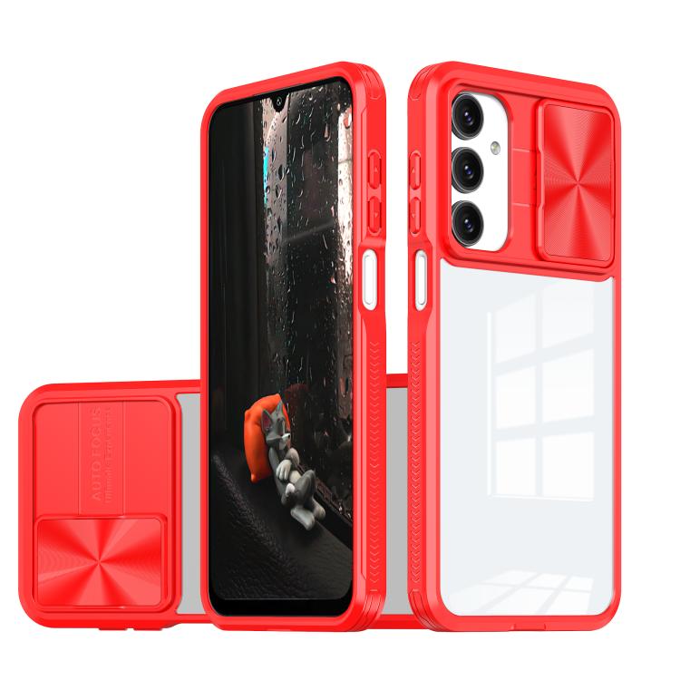 Clear Acrylic + PC + TPU Lens Sliding Cover Full Coverage Phone Case, For Samsung Galaxy A56 5G / A36 5G, For Samsung Galaxy A26 5G, For Samsung Galaxy A16 5G