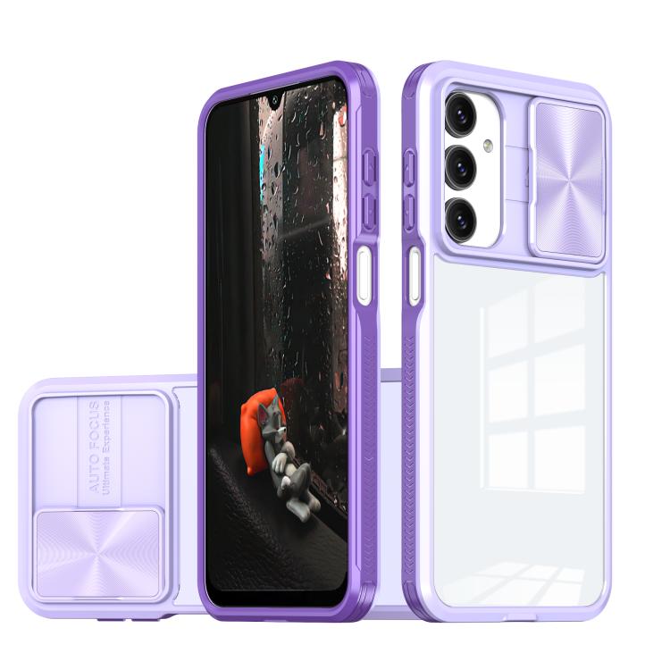 Clear Acrylic + PC + TPU Lens Sliding Cover Full Coverage Phone Case, For Samsung Galaxy A56 5G / A36 5G, For Samsung Galaxy A26 5G, For Samsung Galaxy A16 5G