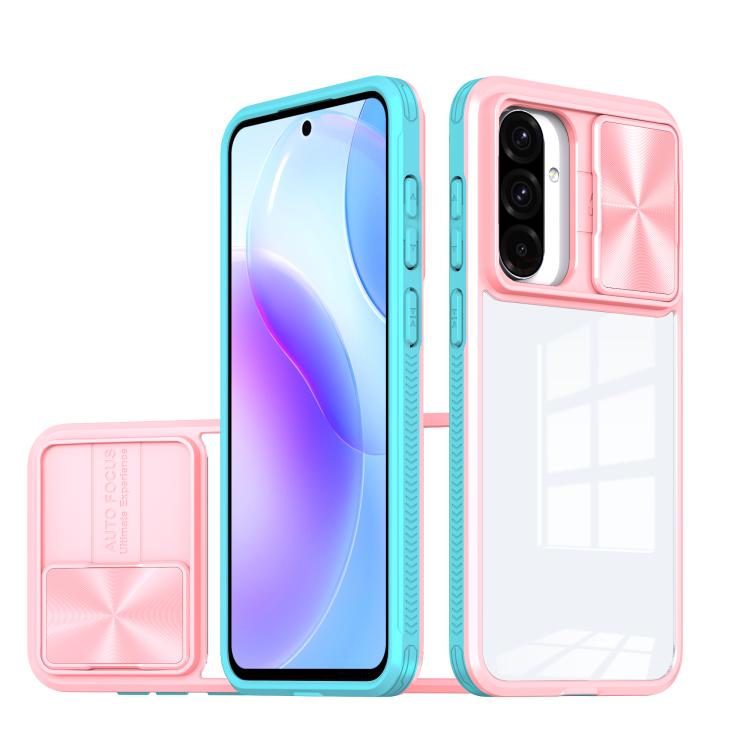 Clear Acrylic + PC + TPU Lens Sliding Cover Full Coverage Phone Case, For Samsung Galaxy A56 5G / A36 5G, For Samsung Galaxy A26 5G, For Samsung Galaxy A16 5G