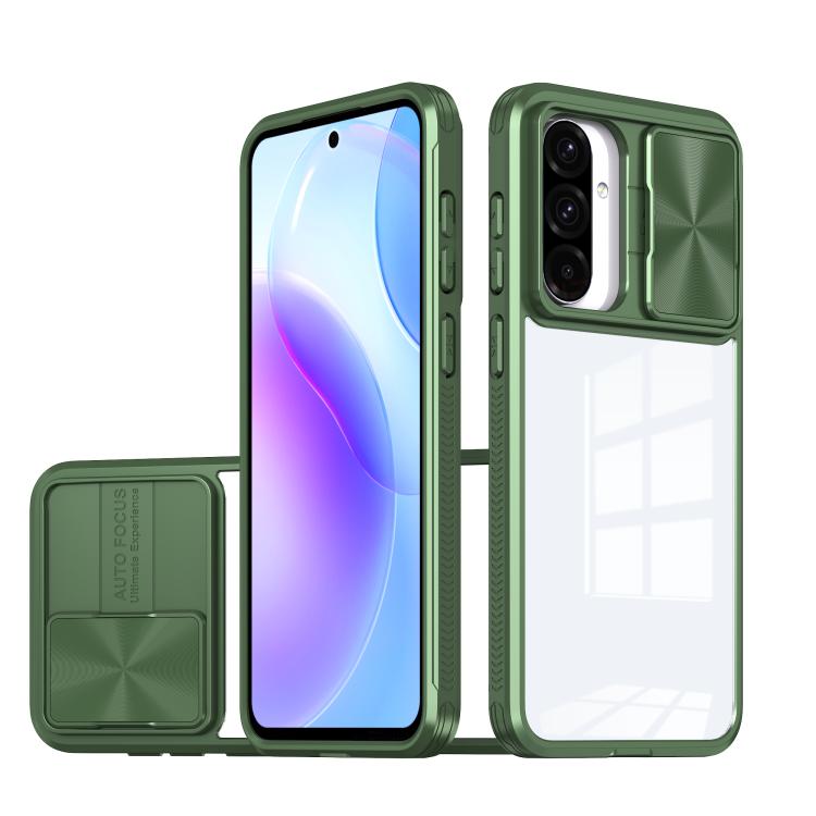 Clear Acrylic + PC + TPU Lens Sliding Cover Full Coverage Phone Case, For Samsung Galaxy A56 5G / A36 5G, For Samsung Galaxy A26 5G, For Samsung Galaxy A16 5G