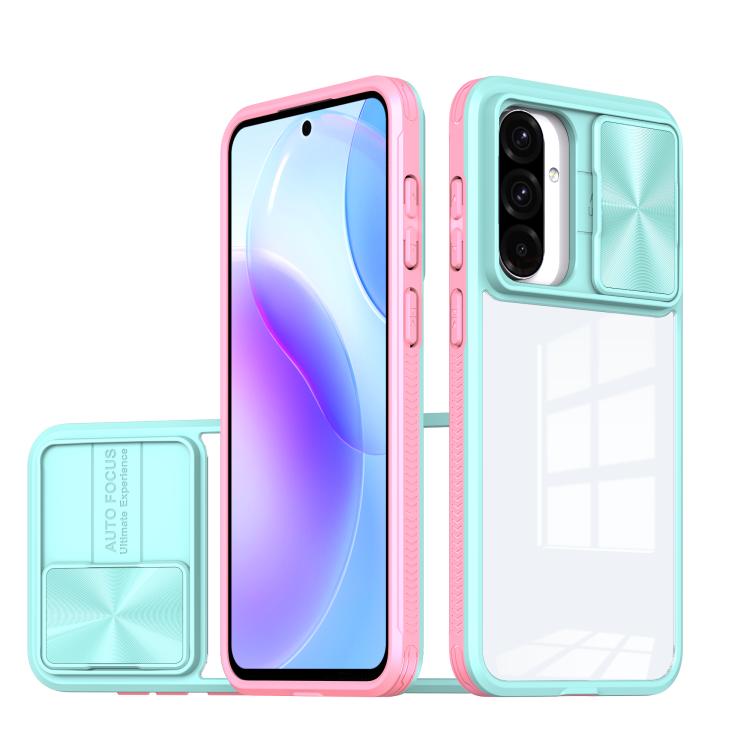 Clear Acrylic + PC + TPU Lens Sliding Cover Full Coverage Phone Case, For Samsung Galaxy A56 5G / A36 5G, For Samsung Galaxy A26 5G, For Samsung Galaxy A16 5G