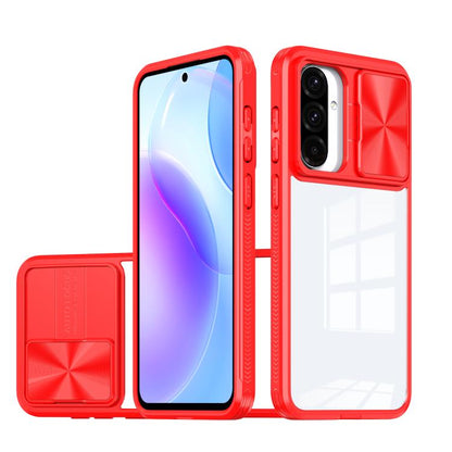 Clear Acrylic + PC + TPU Lens Sliding Cover Full Coverage Phone Case, For Samsung Galaxy A56 5G / A36 5G, For Samsung Galaxy A26 5G, For Samsung Galaxy A16 5G