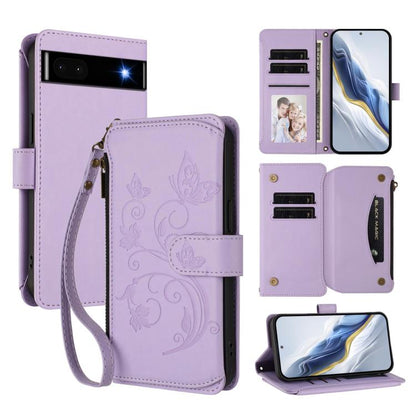 Butterfly Love Flower Multi-card Zipper Wallet Leather Phone Case, For Google Pixel 11 Pro XL, For Google Pixel 11 / 11 Pro, For Google Pixel 10 Pro XL / 9 Pro XL, For Google Pixel 10 / 10 Pro / 9 Pro, For Google Pixel 9a, For Google Pixel 8a          ...