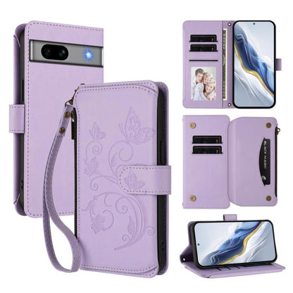 Butterfly Love Flower Multi-card Zipper Wallet Leather Phone Case, For Google Pixel 11 Pro XL, For Google Pixel 11 / 11 Pro, For Google Pixel 10 Pro XL / 9 Pro XL, For Google Pixel 10 / 10 Pro / 9 Pro, For Google Pixel 9a, For Google Pixel 8a          ...