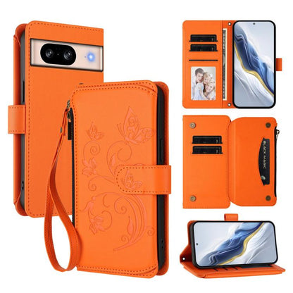 Butterfly Love Flower Multi-card Zipper Wallet Leather Phone Case, For Google Pixel 11 Pro XL, For Google Pixel 11 / 11 Pro, For Google Pixel 10 Pro XL / 9 Pro XL, For Google Pixel 10 / 10 Pro / 9 Pro, For Google Pixel 9a, For Google Pixel 8a          ...