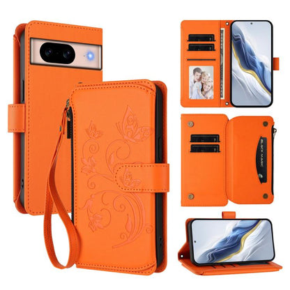 Butterfly Love Flower Multi-card Zipper Wallet Leather Phone Case, For Google Pixel 11 Pro XL, For Google Pixel 11 / 11 Pro, For Google Pixel 10 Pro XL / 9 Pro XL, For Google Pixel 10 / 10 Pro / 9 Pro, For Google Pixel 9a, For Google Pixel 8a          ...