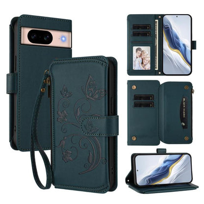 Butterfly Love Flower Multi-card Zipper Wallet Leather Phone Case, For Google Pixel 11 Pro XL, For Google Pixel 11 / 11 Pro, For Google Pixel 10 Pro XL / 9 Pro XL, For Google Pixel 10 / 10 Pro / 9 Pro, For Google Pixel 9a, For Google Pixel 8a          ...