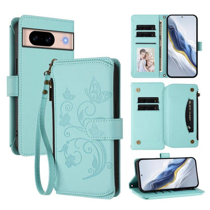 Butterfly Love Flower Multi-card Zipper Wallet Leather Phone Case, For Google Pixel 11 Pro XL, For Google Pixel 11 / 11 Pro, For Google Pixel 10 Pro XL / 9 Pro XL, For Google Pixel 10 / 10 Pro / 9 Pro, For Google Pixel 9a, For Google Pixel 8a          ...