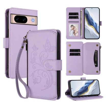 Butterfly Love Flower Multi-card Zipper Wallet Leather Phone Case, For Google Pixel 11 Pro XL, For Google Pixel 11 / 11 Pro, For Google Pixel 10 Pro XL / 9 Pro XL, For Google Pixel 10 / 10 Pro / 9 Pro, For Google Pixel 9a, For Google Pixel 8a          ...