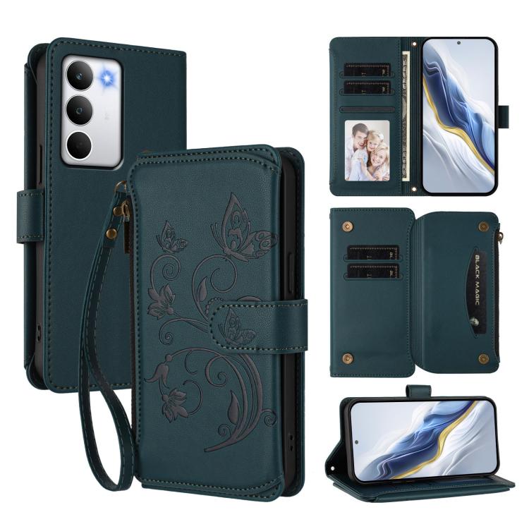 Butterfly Love Flower Multi-card Zipper Wallet Leather Phone Case, For Realme P4 5G, For Realme 15T 5G Global, For Realme C71 4G India, For Realme 15 5G / 15 Pro 5G, For Realme C71 4G Global, For Realme Neo7 Turbo, For Realme GT 7 5G India             ...