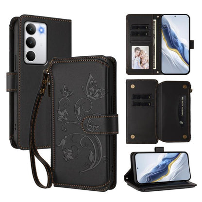 Butterfly Love Flower Multi-card Zipper Wallet Leather Phone Case, For Realme P4 5G, For Realme 15T 5G Global, For Realme C71 4G India, For Realme 15 5G / 15 Pro 5G, For Realme C71 4G Global, For Realme Neo7 Turbo, For Realme GT 7 5G India             ...