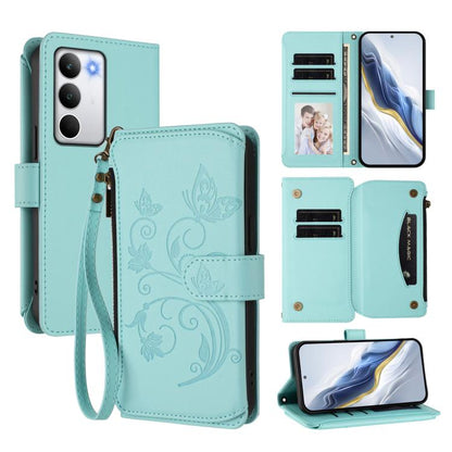 Butterfly Love Flower Multi-card Zipper Wallet Leather Phone Case, For Realme P4 5G, For Realme 15T 5G Global, For Realme C71 4G India, For Realme 15 5G / 15 Pro 5G, For Realme C71 4G Global, For Realme Neo7 Turbo, For Realme GT 7 5G India             ...