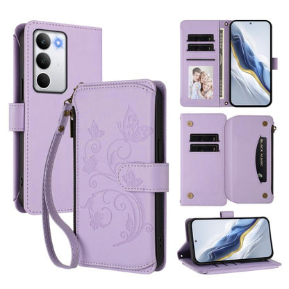Butterfly Love Flower Multi-card Zipper Wallet Leather Phone Case, For Realme P4 5G, For Realme 15T 5G Global, For Realme C71 4G India, For Realme 15 5G / 15 Pro 5G, For Realme C71 4G Global, For Realme Neo7 Turbo, For Realme GT 7 5G India             ...