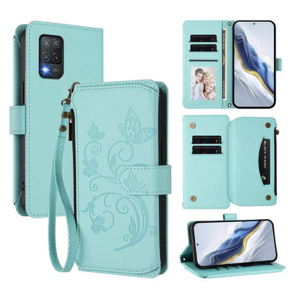 Butterfly Love Flower Multi-card Zipper Wallet Leather Phone Case, For Realme 10 Pro 5G, For Realme 10 Pro+ 5G, For Realme 10 4G Global, For Realme C30 4G / C30s / Narzo 50i, For Realme GT Neo 3T, For Realme 9 Pro+ 5G / Narzo 50 Pro 5G                 ...