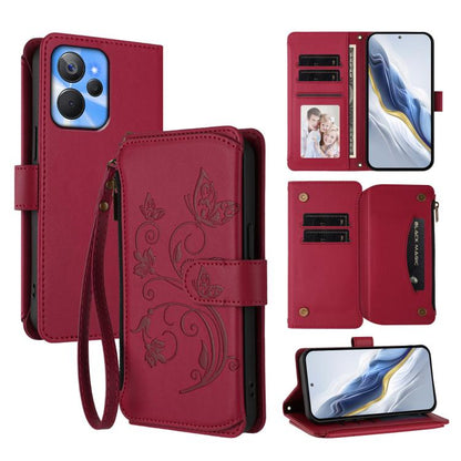 Butterfly Love Flower Multi-card Zipper Wallet Leather Phone Case, For Realme C67 4G / 12 Lite 4G Global, For Realme 12 Pro / 12 Pro+ / P1 Pro 5G, For Realme C53 / C51 4G Global, For Realme 11 5G Global / C67 5G India, For Realme 11 4G Global          ...