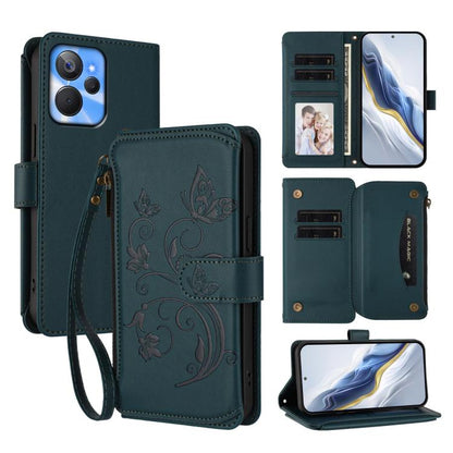 Butterfly Love Flower Multi-card Zipper Wallet Leather Phone Case, For Realme C67 4G / 12 Lite 4G Global, For Realme 12 Pro / 12 Pro+ / P1 Pro 5G, For Realme C53 / C51 4G Global, For Realme 11 5G Global / C67 5G India, For Realme 11 4G Global          ...