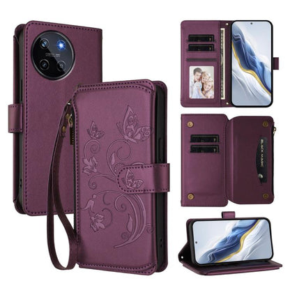 Butterfly Love Flower Multi-card Zipper Wallet Leather Phone Case, For Realme C67 4G / 12 Lite 4G Global, For Realme 12 Pro / 12 Pro+ / P1 Pro 5G, For Realme C53 / C51 4G Global, For Realme 11 5G Global / C67 5G India, For Realme 11 4G Global          ...