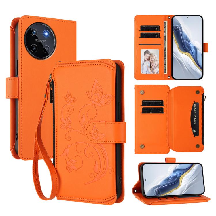 Butterfly Love Flower Multi-card Zipper Wallet Leather Phone Case, For Realme C67 4G / 12 Lite 4G Global, For Realme 12 Pro / 12 Pro+ / P1 Pro 5G, For Realme C53 / C51 4G Global, For Realme 11 5G Global / C67 5G India, For Realme 11 4G Global          ...