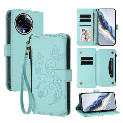 Butterfly Love Flower Multi-card Zipper Wallet Leather Phone Case, For Realme C67 4G / 12 Lite 4G Global, For Realme 12 Pro / 12 Pro+ / P1 Pro 5G, For Realme C53 / C51 4G Global, For Realme 11 5G Global / C67 5G India, For Realme 11 4G Global          ...
