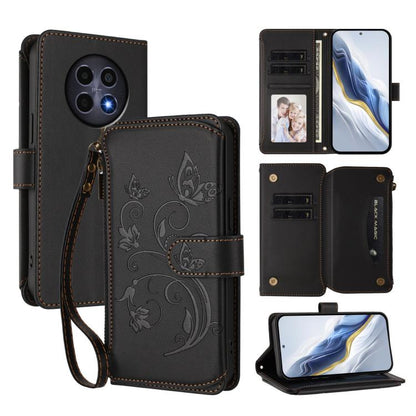 Butterfly Love Flower Multi-card Zipper Wallet Leather Phone Case, For Realme C75 4G Global / 14x 5G India, For Realme 14 Pro+ 5G, For Realme 14 Pro+ 5G Global, For Realme 14 Pro 5G India, For Realme GT 7 Pro 5G / GT7 Pro Racing, For Realme C63 5G Glob...