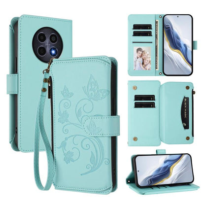 Butterfly Love Flower Multi-card Zipper Wallet Leather Phone Case, For Realme C75 4G Global / 14x 5G India, For Realme 14 Pro+ 5G, For Realme 14 Pro+ 5G Global, For Realme 14 Pro 5G India, For Realme GT 7 Pro 5G / GT7 Pro Racing, For Realme C63 5G Glob...