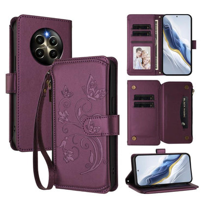 Butterfly Love Flower Multi-card Zipper Wallet Leather Phone Case, For Realme C67 4G / 12 Lite 4G Global, For Realme 12 Pro / 12 Pro+ / P1 Pro 5G, For Realme C53 / C51 4G Global, For Realme 11 5G Global / C67 5G India, For Realme 11 4G Global          ...
