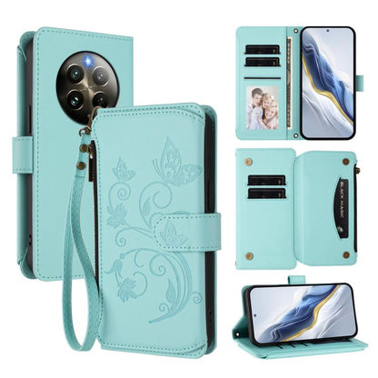 Butterfly Love Flower Multi-card Zipper Wallet Leather Phone Case, For Realme C75 4G Global / 14x 5G India, For Realme 14 Pro+ 5G, For Realme 14 Pro+ 5G Global, For Realme 14 Pro 5G India, For Realme GT 7 Pro 5G / GT7 Pro Racing, For Realme C63 5G Glob...