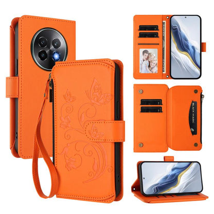 Butterfly Love Flower Multi-card Zipper Wallet Leather Phone Case, For Realme C75 4G Global / 14x 5G India, For Realme 14 Pro+ 5G, For Realme 14 Pro+ 5G Global, For Realme 14 Pro 5G India, For Realme GT 7 Pro 5G / GT7 Pro Racing, For Realme C63 5G Glob...