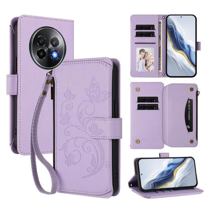 Butterfly Love Flower Multi-card Zipper Wallet Leather Phone Case, For Realme C75 4G Global / 14x 5G India, For Realme 14 Pro+ 5G, For Realme 14 Pro+ 5G Global, For Realme 14 Pro 5G India, For Realme GT 7 Pro 5G / GT7 Pro Racing, For Realme C63 5G Glob...