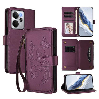 Butterfly Love Flower Multi-card Zipper Wallet Leather Phone Case, For Realme P4 5G, For Realme 15T 5G Global, For Realme C71 4G India, For Realme 15 5G / 15 Pro 5G, For Realme C71 4G Global, For Realme Neo7 Turbo, For Realme GT 7 5G India             ...
