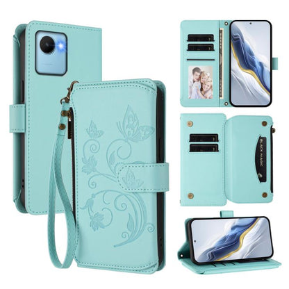 Butterfly Love Flower Multi-card Zipper Wallet Leather Phone Case, For Realme 10 Pro 5G, For Realme 10 Pro+ 5G, For Realme 10 4G Global, For Realme C30 4G / C30s / Narzo 50i, For Realme GT Neo 3T, For Realme 9 Pro+ 5G / Narzo 50 Pro 5G                 ...