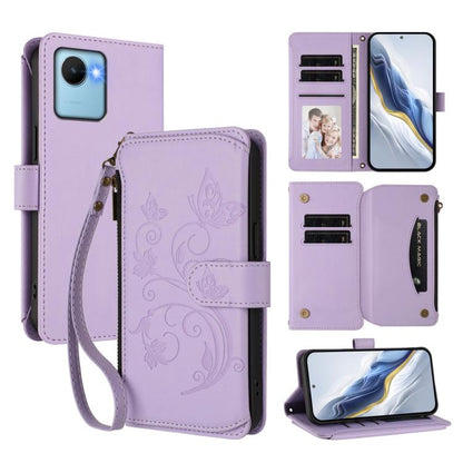 Butterfly Love Flower Multi-card Zipper Wallet Leather Phone Case, For Realme 10 Pro 5G, For Realme 10 Pro+ 5G, For Realme 10 4G Global, For Realme C30 4G / C30s / Narzo 50i, For Realme GT Neo 3T, For Realme 9 Pro+ 5G / Narzo 50 Pro 5G                 ...