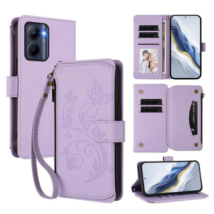 Butterfly Love Flower Multi-card Zipper Wallet Leather Phone Case, For Realme C67 4G / 12 Lite 4G Global, For Realme 12 Pro / 12 Pro+ / P1 Pro 5G, For Realme C53 / C51 4G Global, For Realme 11 5G Global / C67 5G India, For Realme 11 4G Global          ...