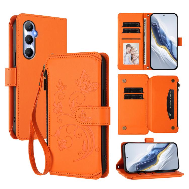 Butterfly Love Flower Multi-card Zipper Wallet Leather Phone Case, For Realme C67 4G / 12 Lite 4G Global, For Realme 12 Pro / 12 Pro+ / P1 Pro 5G, For Realme C53 / C51 4G Global, For Realme 11 5G Global / C67 5G India, For Realme 11 4G Global          ...