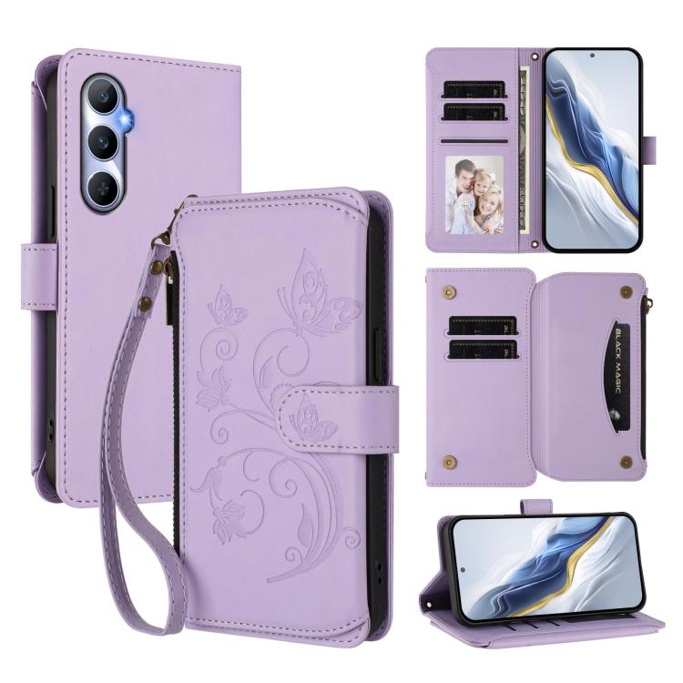 Butterfly Love Flower Multi-card Zipper Wallet Leather Phone Case, For Realme C67 4G / 12 Lite 4G Global, For Realme 12 Pro / 12 Pro+ / P1 Pro 5G, For Realme C53 / C51 4G Global, For Realme 11 5G Global / C67 5G India, For Realme 11 4G Global          ...