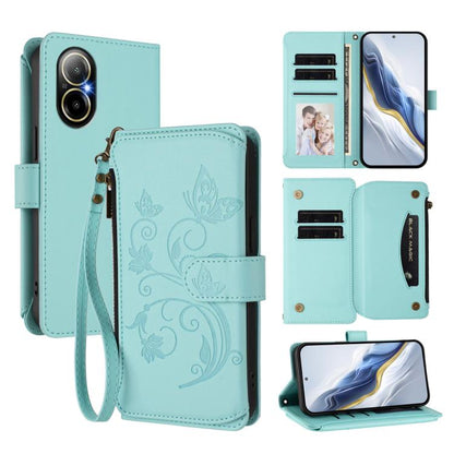 Butterfly Love Flower Multi-card Zipper Wallet Leather Phone Case, For Realme C67 4G / 12 Lite 4G Global, For Realme 12 Pro / 12 Pro+ / P1 Pro 5G, For Realme C53 / C51 4G Global, For Realme 11 5G Global / C67 5G India, For Realme 11 4G Global          ...