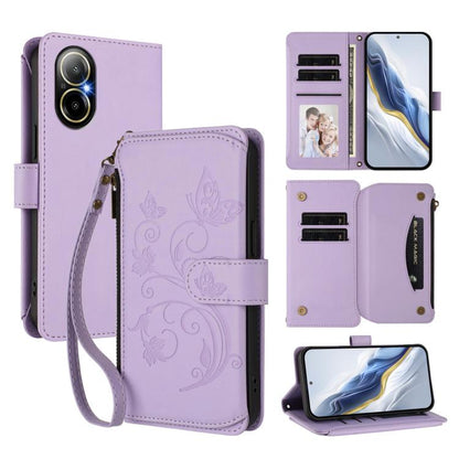 Butterfly Love Flower Multi-card Zipper Wallet Leather Phone Case, For Realme C67 4G / 12 Lite 4G Global, For Realme 12 Pro / 12 Pro+ / P1 Pro 5G, For Realme C53 / C51 4G Global, For Realme 11 5G Global / C67 5G India, For Realme 11 4G Global          ...