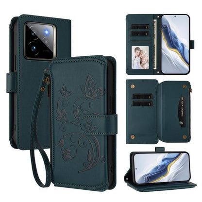 Butterfly Love Flower Multi-card Zipper Wallet Leather Phone Case, For Realme C75 4G Global / 14x 5G India, For Realme 14 Pro+ 5G, For Realme 14 Pro+ 5G Global, For Realme 14 Pro 5G India, For Realme GT 7 Pro 5G / GT7 Pro Racing, For Realme C63 5G Glob...