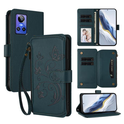 Butterfly Love Flower Multi-card Zipper Wallet Leather Phone Case, For Realme 10 Pro 5G, For Realme 10 Pro+ 5G, For Realme 10 4G Global, For Realme C30 4G / C30s / Narzo 50i, For Realme GT Neo 3T, For Realme 9 Pro+ 5G / Narzo 50 Pro 5G                 ...