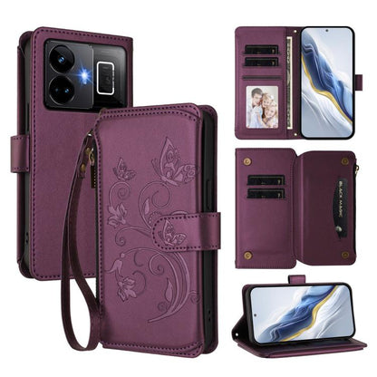 Butterfly Love Flower Multi-card Zipper Wallet Leather Phone Case, For Realme C67 4G / 12 Lite 4G Global, For Realme 12 Pro / 12 Pro+ / P1 Pro 5G, For Realme C53 / C51 4G Global, For Realme 11 5G Global / C67 5G India, For Realme 11 4G Global          ...