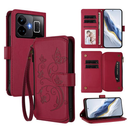 Butterfly Love Flower Multi-card Zipper Wallet Leather Phone Case, For Realme C67 4G / 12 Lite 4G Global, For Realme 12 Pro / 12 Pro+ / P1 Pro 5G, For Realme C53 / C51 4G Global, For Realme 11 5G Global / C67 5G India, For Realme 11 4G Global          ...