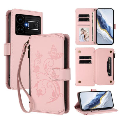 Butterfly Love Flower Multi-card Zipper Wallet Leather Phone Case, For Realme C67 4G / 12 Lite 4G Global, For Realme 12 Pro / 12 Pro+ / P1 Pro 5G, For Realme C53 / C51 4G Global, For Realme 11 5G Global / C67 5G India, For Realme 11 4G Global          ...