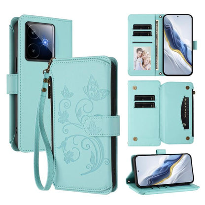 Butterfly Love Flower Multi-card Zipper Wallet Leather Phone Case, For Realme P4 5G, For Realme 15T 5G Global, For Realme C71 4G India, For Realme 15 5G / 15 Pro 5G, For Realme C71 4G Global, For Realme Neo7 Turbo, For Realme GT 7 5G India             ...