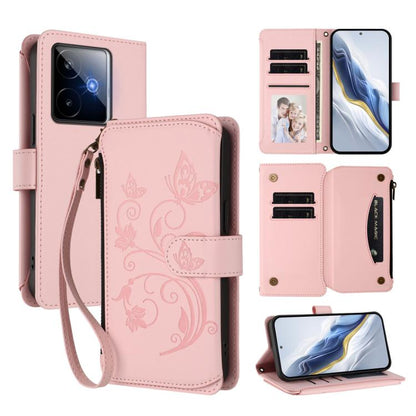 Butterfly Love Flower Multi-card Zipper Wallet Leather Phone Case, For Realme P4 5G, For Realme 15T 5G Global, For Realme C71 4G India, For Realme 15 5G / 15 Pro 5G, For Realme C71 4G Global, For Realme Neo7 Turbo, For Realme GT 7 5G India             ...