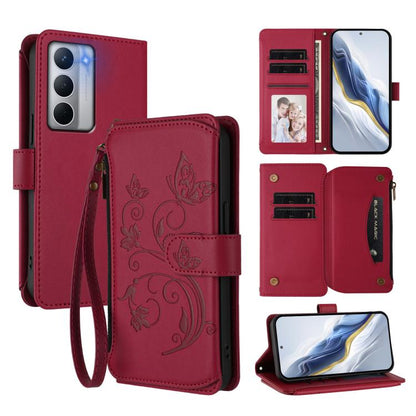 Butterfly Love Flower Multi-card Zipper Wallet Leather Phone Case, For Realme P4 5G, For Realme 15T 5G Global, For Realme C71 4G India, For Realme 15 5G / 15 Pro 5G, For Realme C71 4G Global, For Realme Neo7 Turbo, For Realme GT 7 5G India             ...