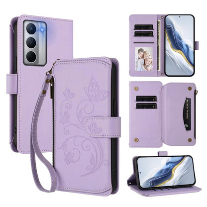 Butterfly Love Flower Multi-card Zipper Wallet Leather Phone Case, For Realme P4 5G, For Realme 15T 5G Global, For Realme C71 4G India, For Realme 15 5G / 15 Pro 5G, For Realme C71 4G Global, For Realme Neo7 Turbo, For Realme GT 7 5G India             ...