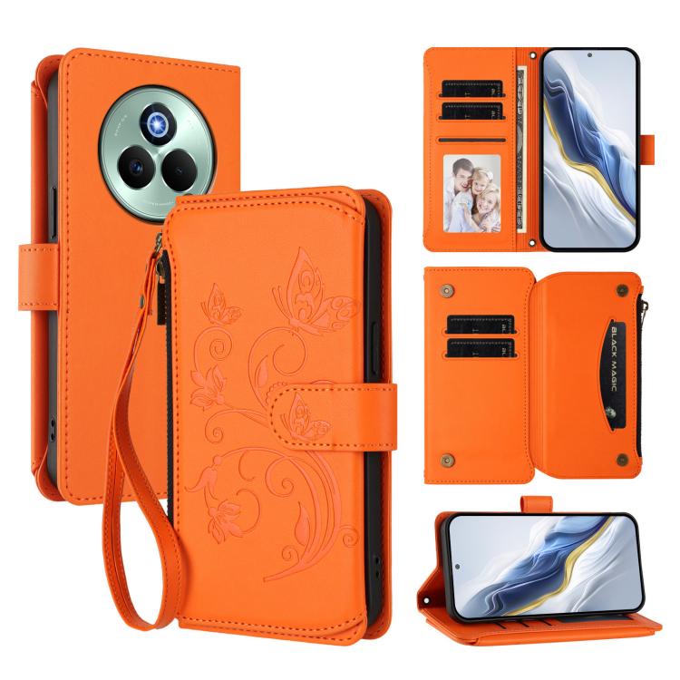 Butterfly Love Flower Multi-card Zipper Wallet Leather Phone Case, For Realme P4 5G, For Realme 15T 5G Global, For Realme C71 4G India, For Realme 15 5G / 15 Pro 5G, For Realme C71 4G Global, For Realme Neo7 Turbo, For Realme GT 7 5G India             ...