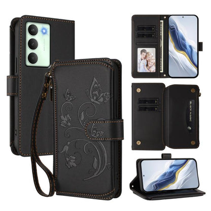 Butterfly Love Flower Multi-card Zipper Wallet Leather Phone Case, For Realme P4 5G, For Realme 15T 5G Global, For Realme C71 4G India, For Realme 15 5G / 15 Pro 5G, For Realme C71 4G Global, For Realme Neo7 Turbo, For Realme GT 7 5G India             ...