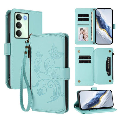 Butterfly Love Flower Multi-card Zipper Wallet Leather Phone Case, For Realme P4 5G, For Realme 15T 5G Global, For Realme C71 4G India, For Realme 15 5G / 15 Pro 5G, For Realme C71 4G Global, For Realme Neo7 Turbo, For Realme GT 7 5G India             ...